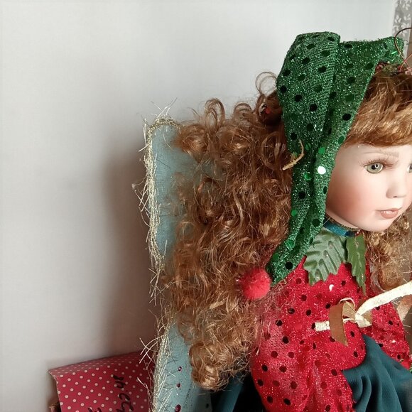 Vintage Christmas Sparkle Fairy Doll With Original Box Paradise Galleries 1990s - Picture 10 of 16